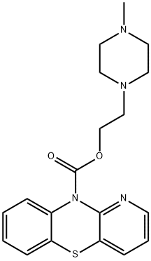 10H-Pyrido[3,2-b][1,4]benzothiazine-10-carboxylic acid 2-(4-methylpiperazino)ethyl ester 구조식 이미지