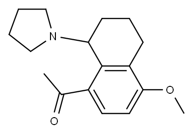 1-(8-Acetyl-5-methoxy-1,2,3,4-tetrahydronaphthalen-1-yl)pyrrolidine 구조식 이미지