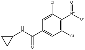 N-Cyclopropyl-3,5-dichloro-4-nitrobenzamide 구조식 이미지