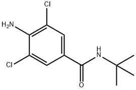 4-아미노-3,5-디클로로-N-tert-부틸벤즈아미드 구조식 이미지