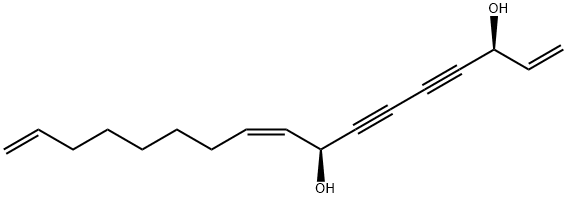 1,9,16-Heptadecatriene-4,6-diyne-3,8-diol 구조식 이미지