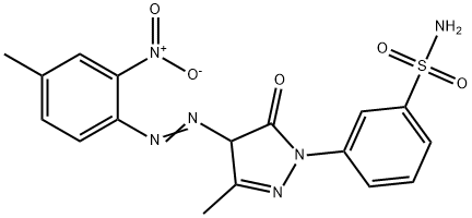 3-[4,5-dihydro-3-methyl-4-[(4-methyl-2-nitrophenyl)azo]-5-oxo-1H-pyrazol-1-yl]benzenesulphonamide  구조식 이미지