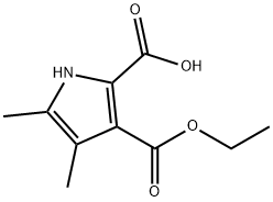 3-ethoxycarbonyl-4,5-dimethyl-1H-pyrrole-2-carboxylic acid Structure