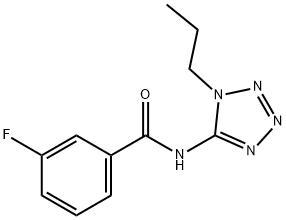 Benzamide, 3-fluoro-N-(1-propyl-1H-tetrazol-5-yl)- (9CI) 구조식 이미지