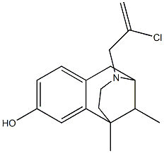 3-(2-Chloro-2-propenyl)-6,11-dimethyl-1,2,3,4,5,6-hexahydro-2,6-methano-3-benzazocin-8-ol 구조식 이미지