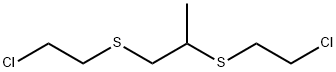Propane,1,2-bis[(2-chloroethyl)thio]- Structure