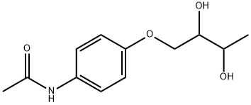3-(p-아세틸아미노페녹시)-1-메틸-1,2-프로판디올 구조식 이미지