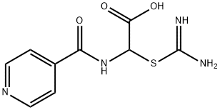 (Amidinothio)[(4-pyridinylcarbonyl)amino]acetic acid 구조식 이미지