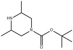 3,5-Dimethyl-piperazine-1-carboxylic acid tert-butyl ester 구조식 이미지