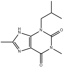 Xanthine, 1,8-dimethyl-3-isobutyl- Structure