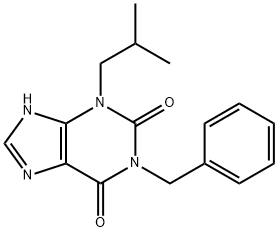 7-benzyl-3-(2-methylpropyl)xanthine Structure