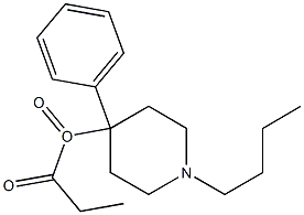 1-Butyl-4-phenylpiperidin-4-ol 1-oxidepropionate Structure