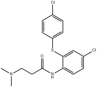 N-[4-Chloro-2-[(p-chlorophenyl)thio]phenyl]-3-(dimethylamino)propionamide Structure