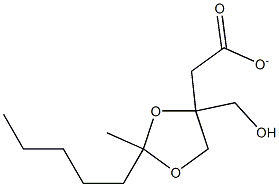 2-Methyl-2-pentyl-1,3-dioxolane-4-methanol acetate 구조식 이미지