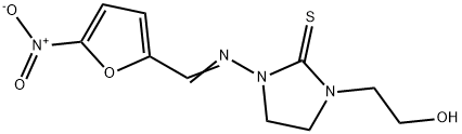 1-(2-Hydroxyethyl)-3-(5-nitrofurfurylideneamino)-2-imidazolidinethione Structure
