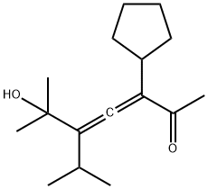 3-Cyclopentyl-6-hydroxy-6-methyl-5-isopropyl-3,4-heptadien-2-one Structure