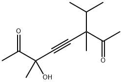 3-Hydroxy-3,6-dimethyl-6-isopropyl-4-octyne-2,7-dione 구조식 이미지