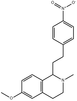 1,2,3,4-Tetrahydro-6-methoxy-2-methyl-1-(4-nitrophenethyl)isoquinoline 구조식 이미지