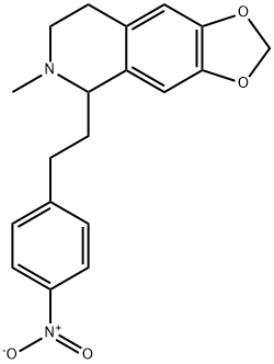 5,6,7,8-Tetrahydro-6-methyl-5-(4-nitrophenethyl)-1,3-dioxolo[4,5-g]isoquinoline 구조식 이미지