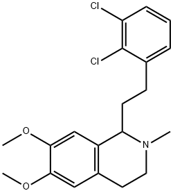 1-(2,3-Dichlorophenethyl)-6,7-dimethoxy-2-methyl-1,2,3,4-tetrahydroisoquinoline 구조식 이미지