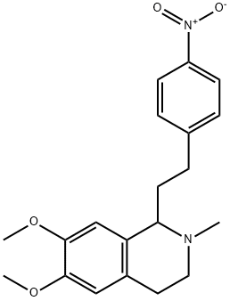 6,7-Dimethoxy-2-methyl-1-(4-nitrophenethyl)-1,2,3,4-tetrahydroisoquinoline 구조식 이미지