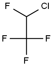 Chlorotetrafluoroethane Structure