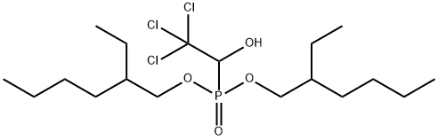 (2,2,2-Trichloro-1-hydroxyethyl)phosphonic acid bis(2-ethylhexyl) ester 구조식 이미지