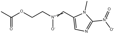 N-(2-Acetoxyethyl)-N-[(1-methyl-2-nitro-1H-imidazol-5-yl)methylene]amine oxide 구조식 이미지