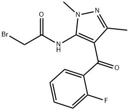 2-BroMo-N-[4-(2-fluorobenzoyl)-1,3-diMethyl-1H-pyrazol-5-yl]-acetaMide 구조식 이미지