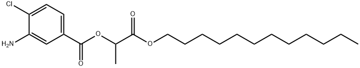 3-Amino-4-chlorobenzoic acid 2-dodecyloxy-1-methyl-2-oxoethyl ester Structure