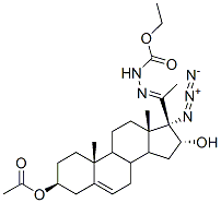 ethyl (3beta-acetoxy-17-azido-16alpha-hydroxypregn-5-en-20-ylidene)carbazate 구조식 이미지