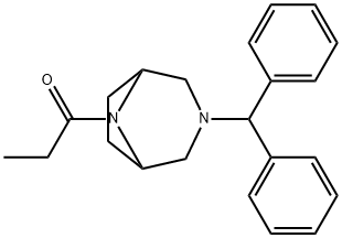 3-Diphenylmethyl-8-propionyl-3,8-diazabicyclo[3.2.1]octane 구조식 이미지