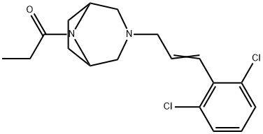 3-[3-(2,6-Dichlorophenyl)-2-propenyl]-8-propionyl-3,8-diazabicyclo[3.2.1]octane Structure