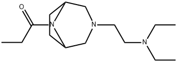 3-[2-(Diethylamino)ethyl]-8-propionyl-3,8-diazabicyclo[3.2.1]octane 구조식 이미지