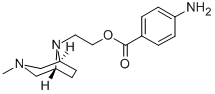 8-[2-(p-Aminobenzoyloxy)ethyl]-3-methyl-3,8-diazabicyclo[3.2.1]octane 구조식 이미지
