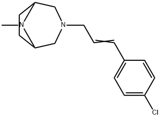 3-[3-(p-Chlorophenyl)allyl]-8-methyl-3,8-diazabicyclo[3.2.1]octane 구조식 이미지