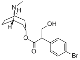 4-Bromo-α-(hydroxymethyl)benzeneacetic acid 8-methyl-8-azabicyclo[3.2.1]octan-3-yl ester Structure