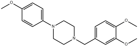 1-(3,4-Dimethoxybenzyl)-4-(4-methoxyphenyl)piperazine Structure