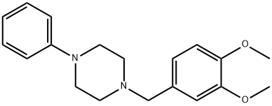 1-(3,4-Dimethoxybenzyl)-4-phenylpiperazine 구조식 이미지