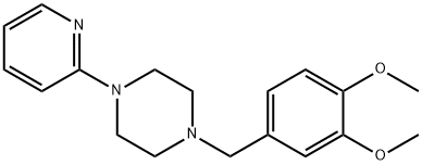 1-(3,4-디메톡시벤질)-4-(2-피리디닐)피페라진 구조식 이미지