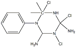 1,3,5-triazine,4,6-diamino-1,2-dihydro-2,2-dimethyl-1-phenyl-,2,4,5-trichloro Structure
