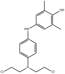 4-[[4-[Bis(2-chloroethyl)amino]phenyl]amino]-2,6-dimethylphenol Structure