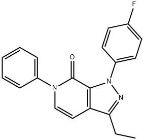 1,6-Dihydro-3-ethyl-1-(4-fluorophenyl)-7H-pyrazolo[3,4-c]pyridin-7-one 구조식 이미지