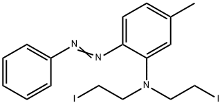 N,N-비스(2-요오도에틸)-2-메틸아조벤젠-4-아민 구조식 이미지
