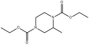 2-Methyl-1,4-piperazinedicarboxylic acid diethyl ester 구조식 이미지