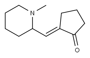 Cyclopentanone, 2-[(1-methyl-2-piperidinyl)methylene]-, (2E)- (9CI) 구조식 이미지
