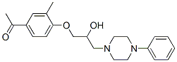 4'-[2-Hydroxy-3-(4-phenylpiperazino)propoxy]-3'-methylacetophenone 구조식 이미지