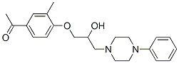 4'-[2-Hydroxy-3-(4-phenylpiperazino)propoxy]-3'-methylacetophenone Structure