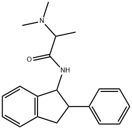 N-[2-(디메틸아미노)프로피오닐]-2-페닐-1-인단나민 구조식 이미지