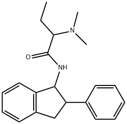 N-[2-(디메틸아미노)부티릴]-2-페닐-1-인단나민 구조식 이미지